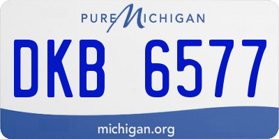 MI license plate DKB6577