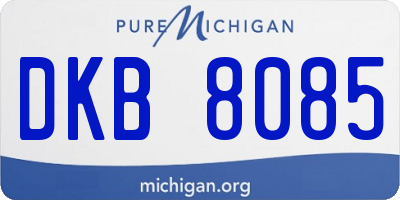MI license plate DKB8085