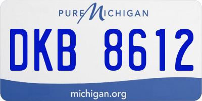 MI license plate DKB8612