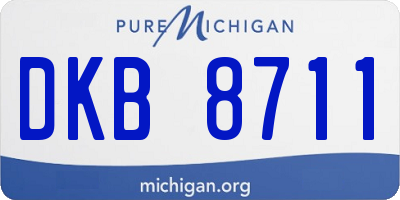 MI license plate DKB8711