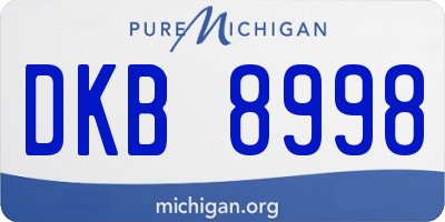 MI license plate DKB8998