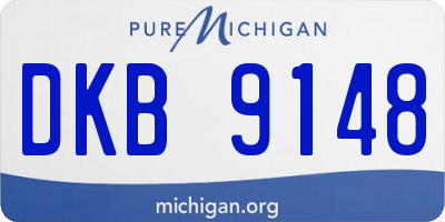 MI license plate DKB9148