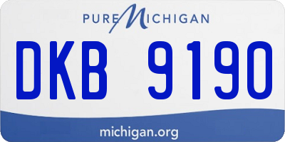 MI license plate DKB9190