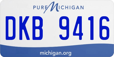 MI license plate DKB9416