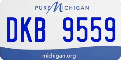 MI license plate DKB9559