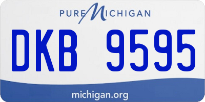 MI license plate DKB9595
