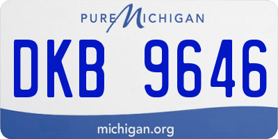 MI license plate DKB9646