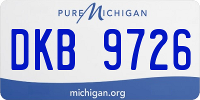 MI license plate DKB9726