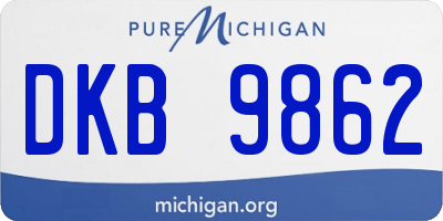 MI license plate DKB9862
