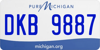 MI license plate DKB9887