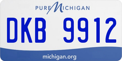 MI license plate DKB9912