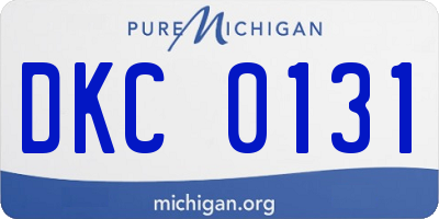 MI license plate DKC0131