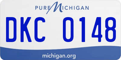 MI license plate DKC0148
