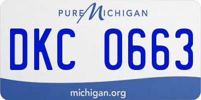 MI license plate DKC0663