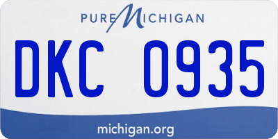 MI license plate DKC0935