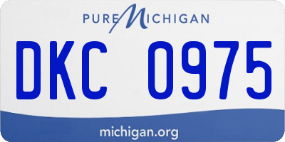 MI license plate DKC0975