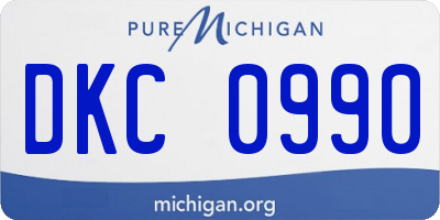 MI license plate DKC0990