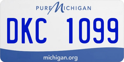 MI license plate DKC1099