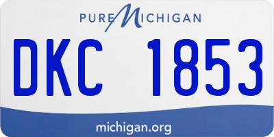 MI license plate DKC1853