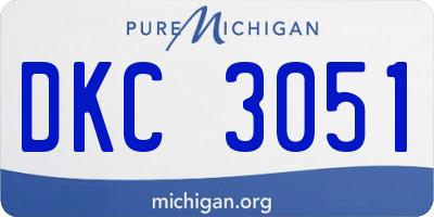 MI license plate DKC3051