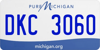 MI license plate DKC3060