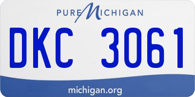 MI license plate DKC3061