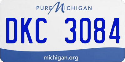 MI license plate DKC3084