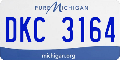 MI license plate DKC3164