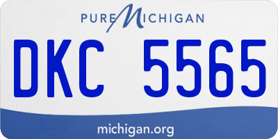 MI license plate DKC5565