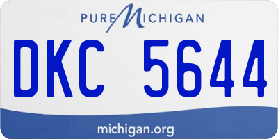 MI license plate DKC5644