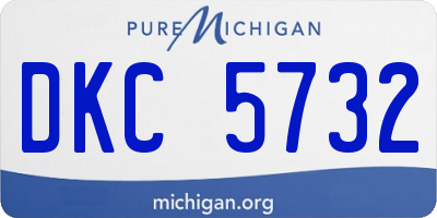 MI license plate DKC5732