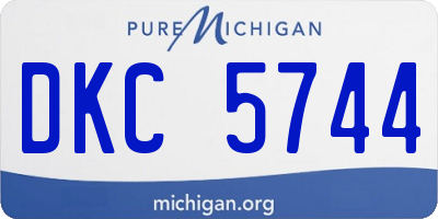 MI license plate DKC5744