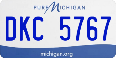 MI license plate DKC5767