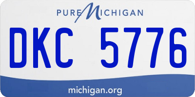 MI license plate DKC5776