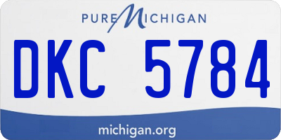 MI license plate DKC5784