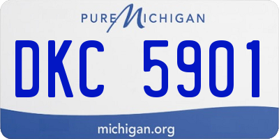 MI license plate DKC5901