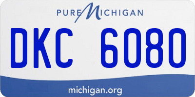 MI license plate DKC6080