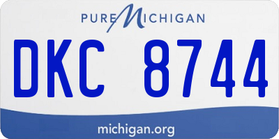 MI license plate DKC8744