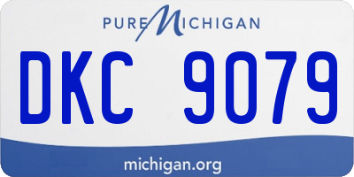 MI license plate DKC9079