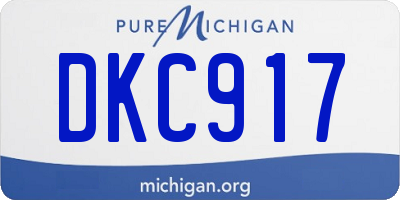 MI license plate DKC917