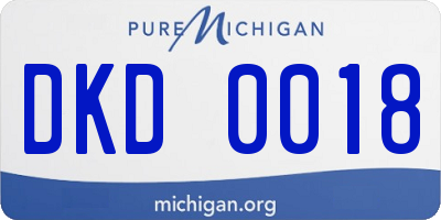 MI license plate DKD0018