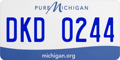 MI license plate DKD0244