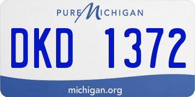 MI license plate DKD1372
