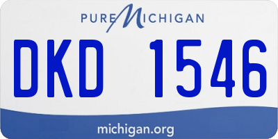 MI license plate DKD1546