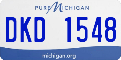 MI license plate DKD1548