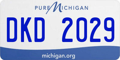 MI license plate DKD2029