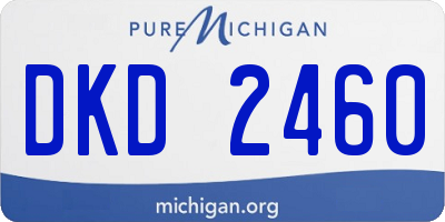 MI license plate DKD2460