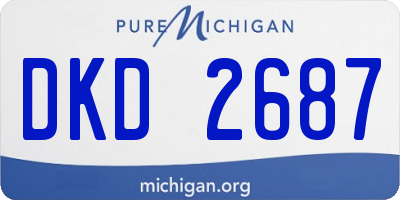 MI license plate DKD2687