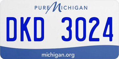MI license plate DKD3024
