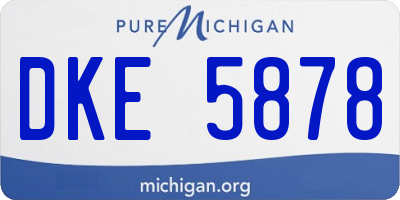 MI license plate DKE5878